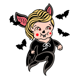 Dibujos animados de murciélago feliz halloween Diseño PNG