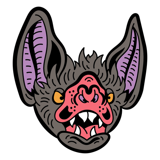 Morcego de halloween com raiva Desenho PNG