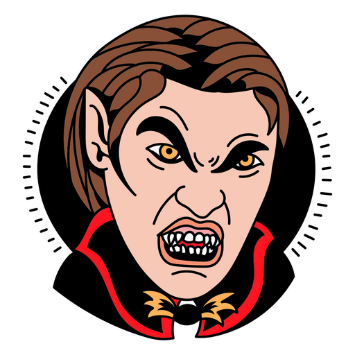 Icono de vampiro enojado Diseño PNG