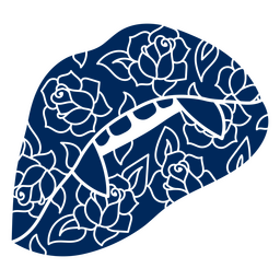 Floraler Vampirmund PNG-Design