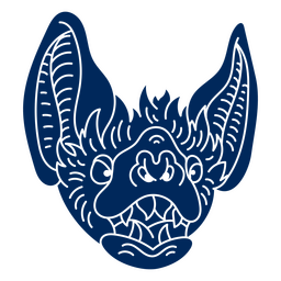 Angry bat cutout PNG Design