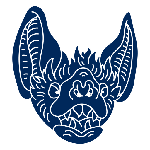 Angry bat cutout PNG Design