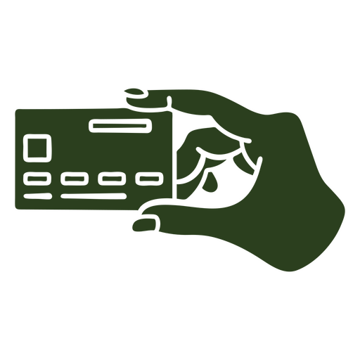 Hand card money icon PNG Design