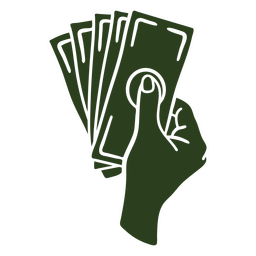 Hand bills finances money icon PNG Design