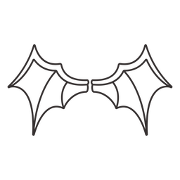 Alas lindas simples de Halloween de demonio Diseño PNG