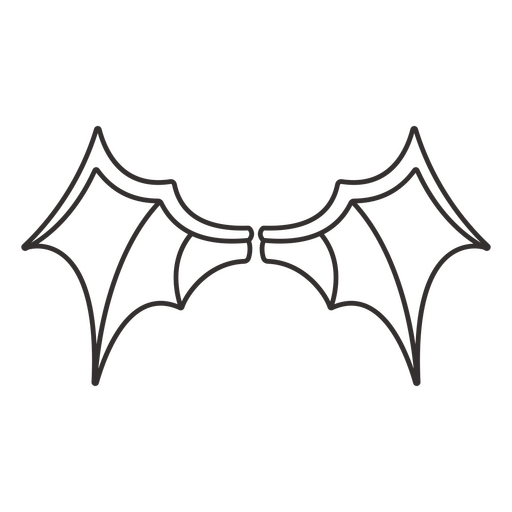 Dämon Halloween einfache süße Flügel PNG-Design