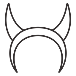 Demon Halloween simple cute horns PNG Design