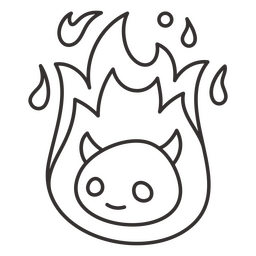 Design PNG E SVG De Personagem Fofo Simples De Halloween De Demônio De Fogo  Para Camisetas