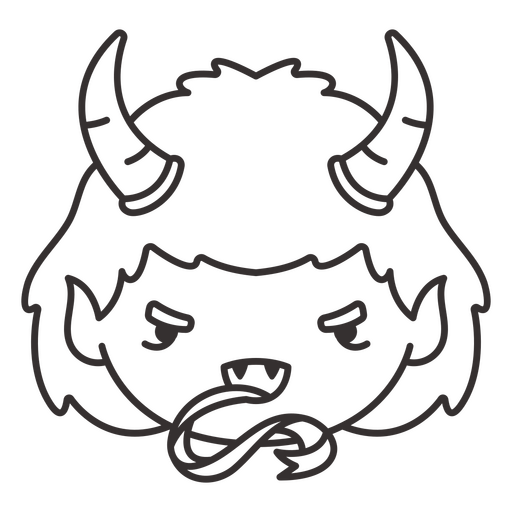 Demon Halloween monster creature simple cute character PNG Design