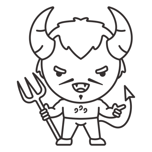 Design PNG E SVG De Demônio Halloween Monstro Criatura Simples Personagem  Fofo Para Camisetas