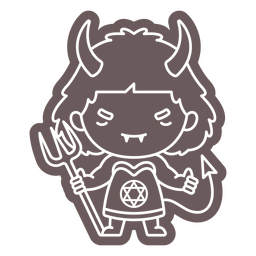 Design PNG E SVG De Personagem Fofo Simples De Halloween De Demônio De Fogo  Para Camisetas