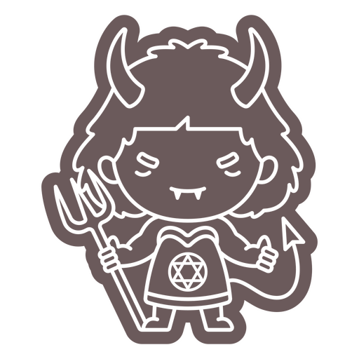 Cute demon Halloween monster character PNG Design