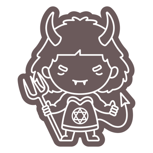 Personagem de monstro de Halloween de demônio bonito Desenho PNG