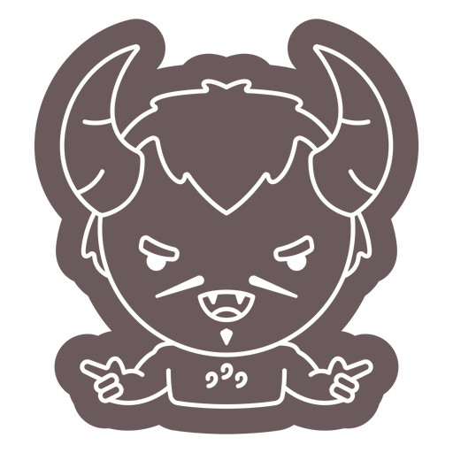 Cute devil Halloween horns character