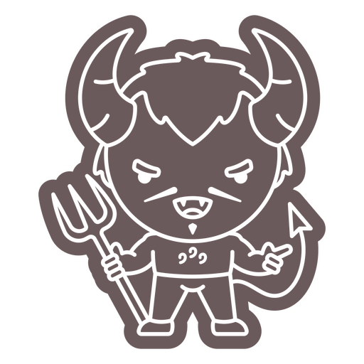 Netter Teufel-Halloween-Charakter PNG-Design