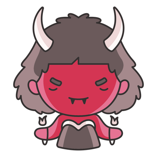 Demon Halloween monster feminine cute character PNG Design