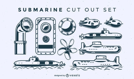 Submarine set of cut out elements