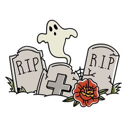 Frequentierte Friedhofssteine PNG-Design