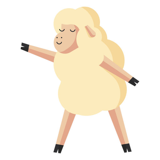 Happy lamb PNG Design