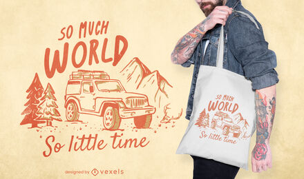 Camping adventure nature tote bag design