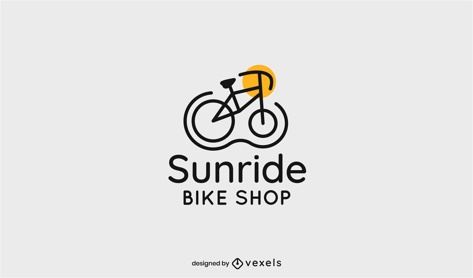 Fahrrad aus Seitenstrich-Logo-Vorlage