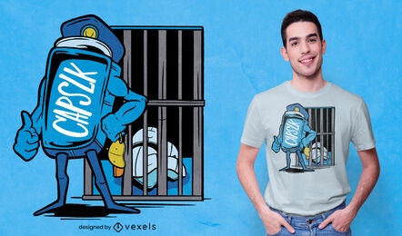 Capslock funny prison t-shirt design