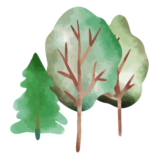 Winterbäume Natur PNG-Design