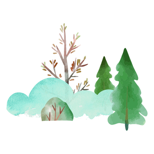Winterbäume schneien Natur PNG-Design