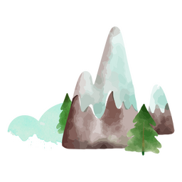 Winter mountain nature PNG Design