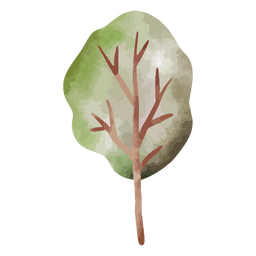 Invierno tiempo árbol acuarela naturaleza Diseño PNG