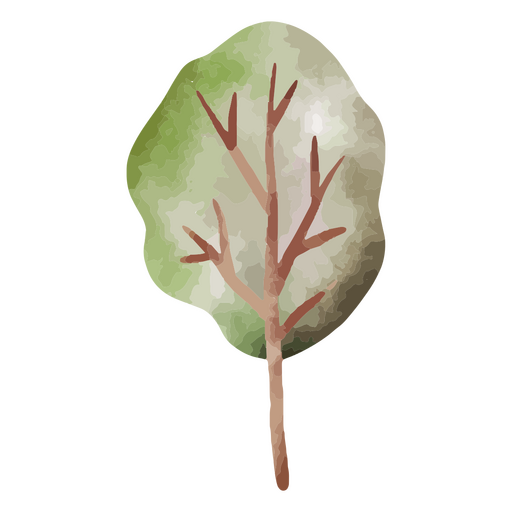 Invierno tiempo árbol acuarela naturaleza Diseño PNG