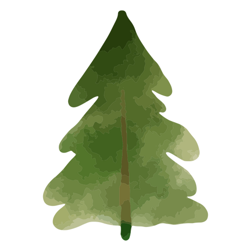 Watercolor pine tree icon PNG Design