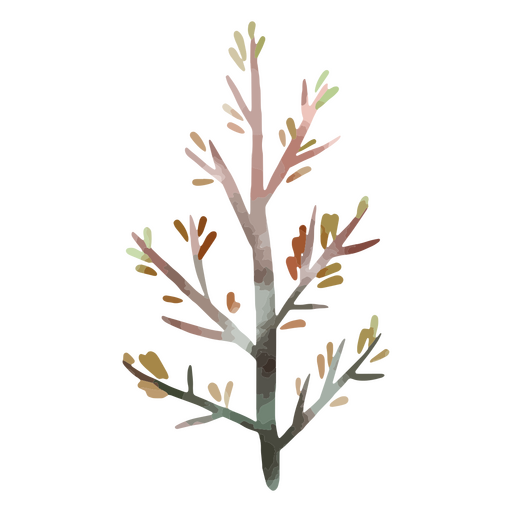 Watercolor autumn branch PNG Design