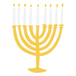 Hanukkah menorah candles icon PNG Design