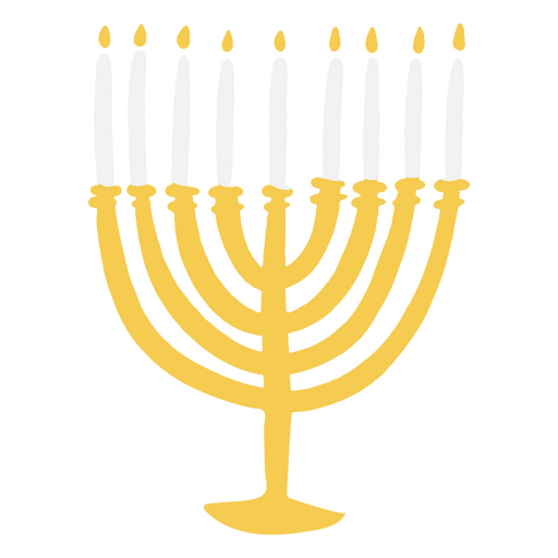 Icono de velas de menorah de hanukkah Diseño PNG