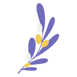 rama de olivo morada Diseño PNG