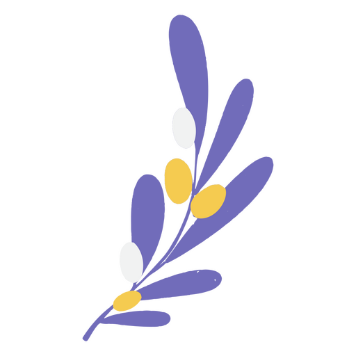 Purple olive branch PNG Design