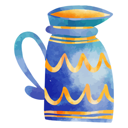 Aquarell-Chanukka-Vase PNG-Design