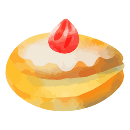 Aquarell-Gelee-Donut PNG-Design