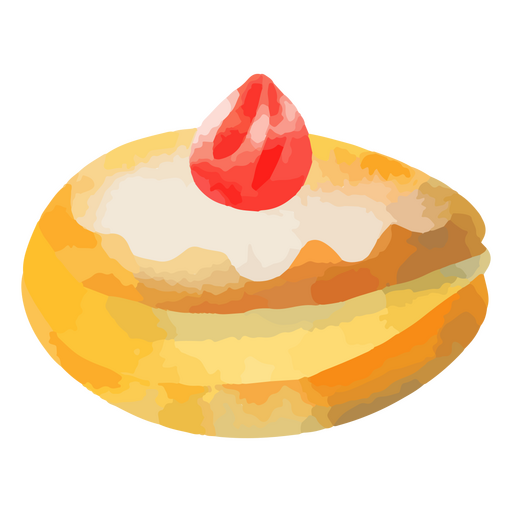 Rosquinha de gelatina em aquarela Desenho PNG