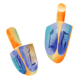 Aquarell dreidel PNG-Design