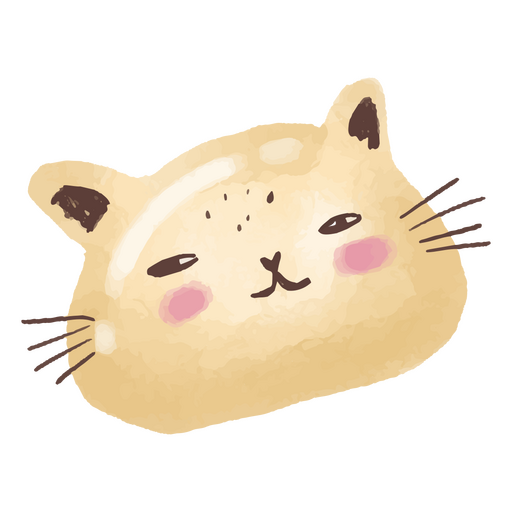 Cute watercolor cat PNG Design