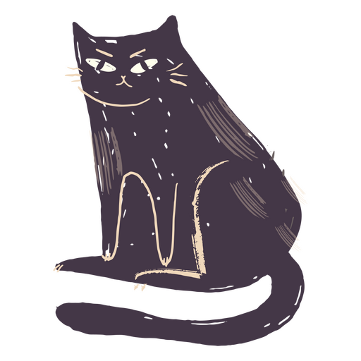 Gato abstrato bonito Desenho PNG