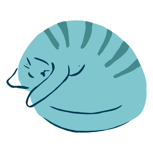 Gato adormecido abstrato bonito Desenho PNG