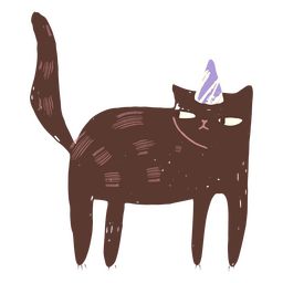 Gato mascota de cumpleaños