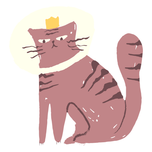 Queen cat PNG Design
