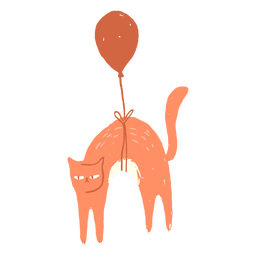 gato globo Diseño PNG