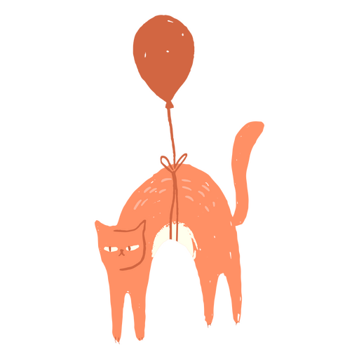 Balloon cat PNG Design