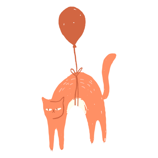 gato balão Desenho PNG