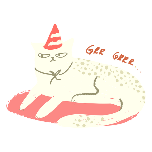 chapéu de aniversário gato de estimação Desenho PNG